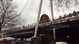 Commuter documents journey to work during Tube strike with montage