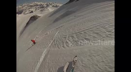 Avalanche - Val D'isere - Raw footage