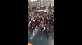 Bus queue chaos at King's Cross Station