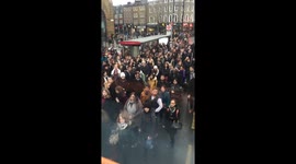 Bus queue chaos at Kings Cross #tubestrike