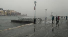 Severe winter storm hits Crete
