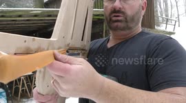 Man builds home-made, fully-automatic crossbow