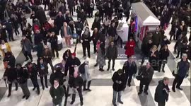 Choas at liverpool street station due to strike
