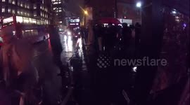 Commuters try to catch buses in tube strike