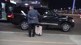 Katie Holmes is spotted as she flies out of LAX Airport on the night if the Golden Globes in Los Angeles, Ca