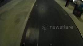 Car driving down cycle lanes, wrong turn :(