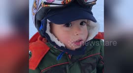 Newsflare Edit - Baby Duke doing a 360 on his snowboard