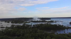 Stunning aerial view of Iguazu Falls