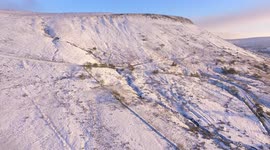 Beautiful views of a snow-covered mountain in Northern Ireland