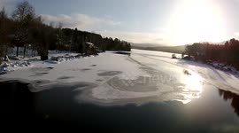 Man crashes drone in trees after filming beautiful Canadian scenery