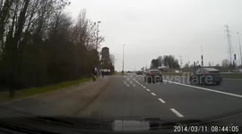 Reckless Cyclist Almost Hit Near Holiday Inn Filton