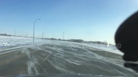 Blowing Snow on road