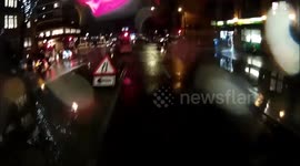 Bad road layout = van turning into dedicated cycle lane