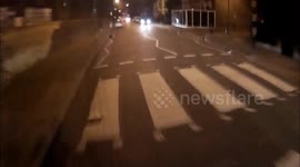 Aggressive driver nearly knocks out two cyclists