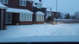 Snow fall in Derbyshire Peak District