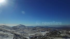 blue sky , white snow