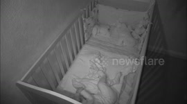 Baby doesn't stop moving while asleep