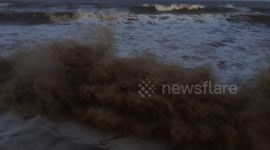 Storm Surge in Hornsea, UK