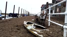 Blakeney Quay disarray after Fridays tidal surge