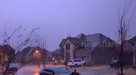Tornado sirens heard as tornado approaches in Texas, USA