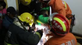Boy, 3, gets stuck in washing machine
