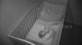 Newsflare Edit - Baby doesn't stop moving while asleep