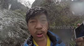 Man confronted by avalanche in Nepal