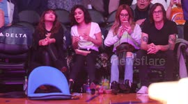 Vanessa Hudgens and Ashley Tisdale at basketball match