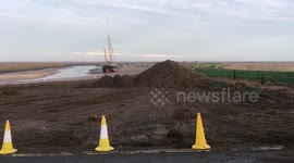 Clean-up operation still underway along the Norfolk coast following the weekend's tidal surge