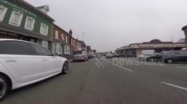 Car driver deliberately swerves and drives at cyclist.