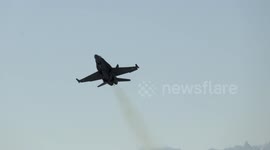 Swiss jet fighters patrolling airspace during Davos World Economic Forum