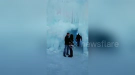 Man proposes to girlfriend in ice cave