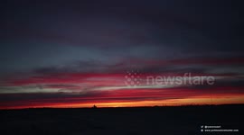 Video timelapse of the beautiful sunrise in Yorkton Sk. Canada - Jan 17, 2017
