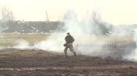 Bosnian army in action drill
