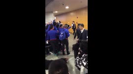 Carlos Tevez arrives to heroes welcome from Shanghai Shenhua fans at airport