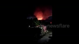 Aftermath of alleged helicopter crash in southern China