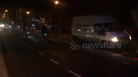 Bomb in the river Thames road closures London Westminster