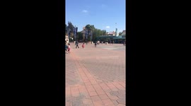 Little Girl runs to dad