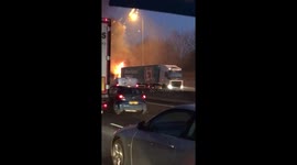 M25 Lorry Fire