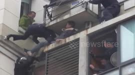 Alleged thief resisting arrest with a knife is caught by police