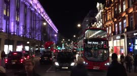 Anti Trump march on Oxford St, London