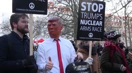 Further footage: Londoners protest outside US Embassy