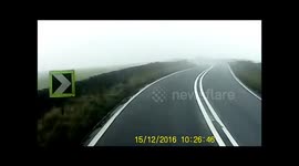 Car cutting corner near miss