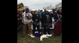 BLM activists protest Trump