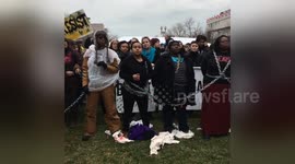 Newsflare Edit - BLM activists protest Trump