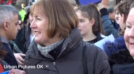 Harriet Harman and Mayor Sadiq Khan at Women's March