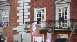 Never too old - cheers as lady greets Women's March