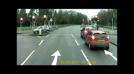 car mounts kerb!?