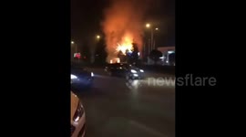 Fireworks store goes up in flames in China