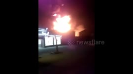 Gas station explosion in northern China